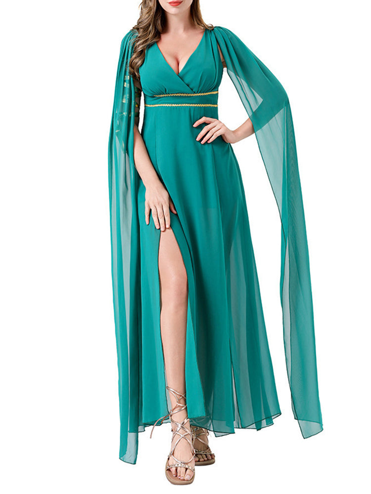 Teal Greek Goddess Halloween Costume Set