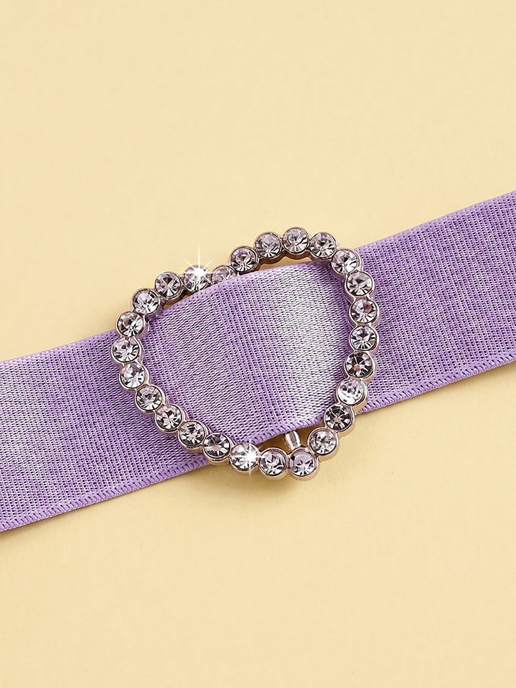 Plus Size Purple Floral Lace Bralette Set with Heart Choker