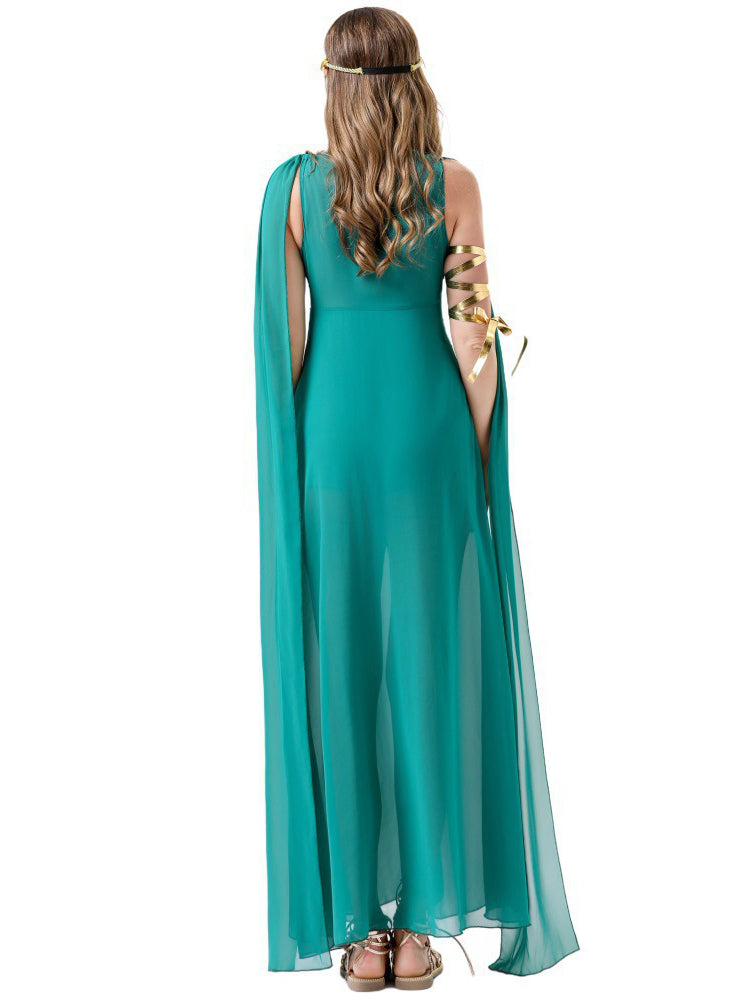 Teal Greek Goddess Halloween Costume Set