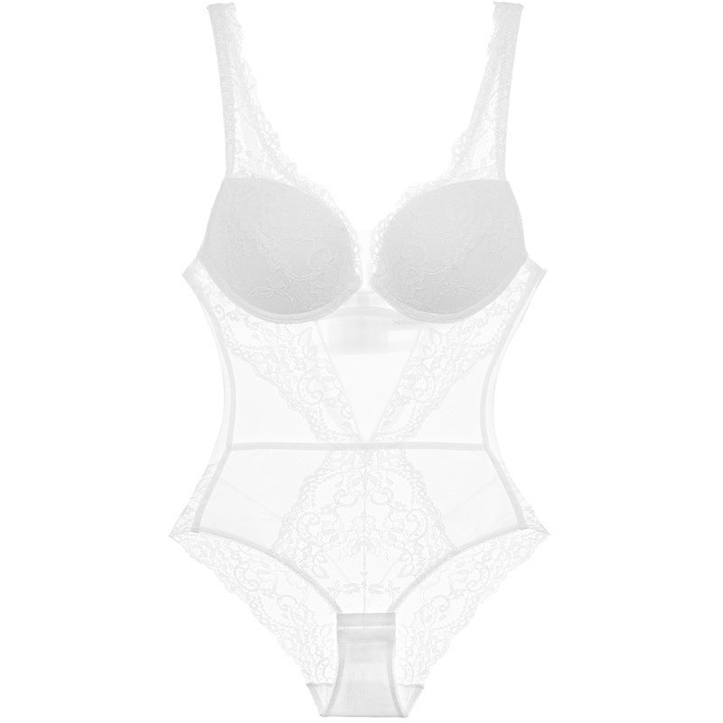 Sheer Lace Sexy Bodysuit – French Style Tight-Fit Lingerie