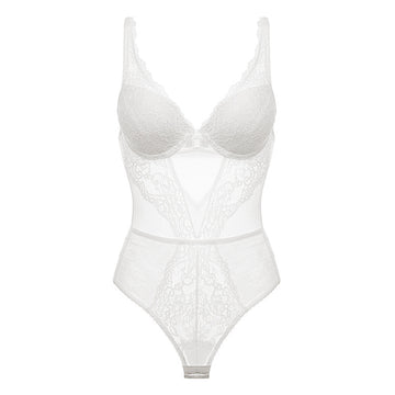 French Style Sheer Lace Bodysuit