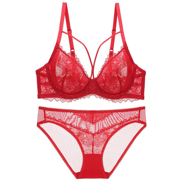 Lace Bra Set – Thin, Transparent, Sponge-Free Design