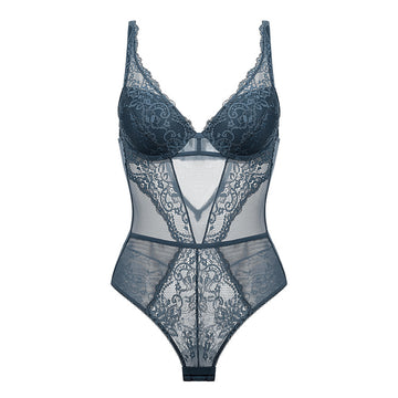 French Style Sheer Lace Bodysuit