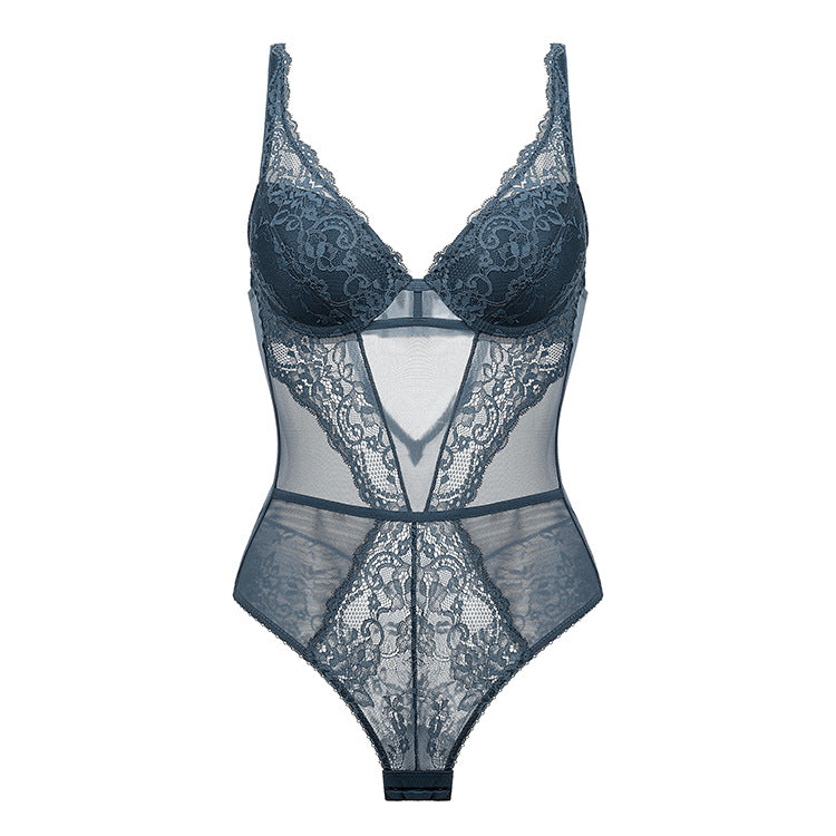 Sheer Lace Sexy Bodysuit – French Style Tight-Fit Lingerie