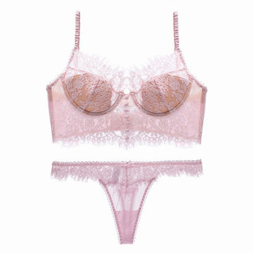Breathable Push-Up Lace Bra Set