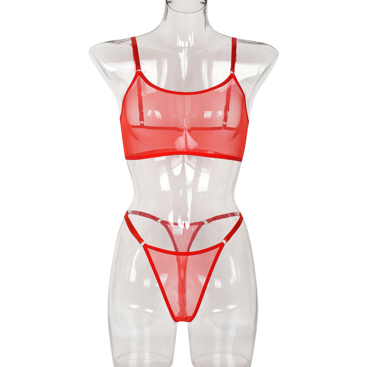 Mesh Camisole Lingerie Two-Piece Set