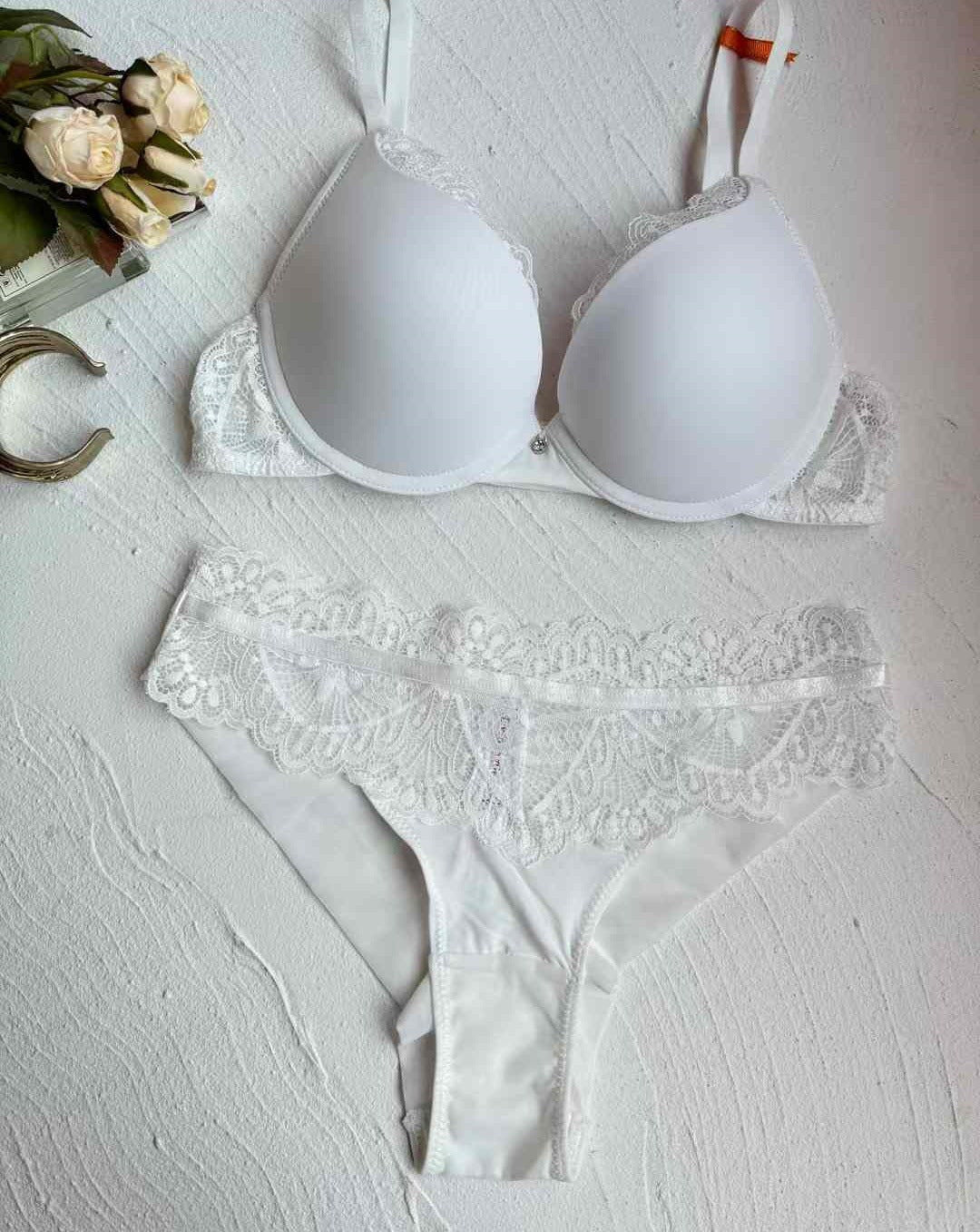 Sexy Lace Push Up Bra Set – Smooth Cup, Padded Underwire Lingerie