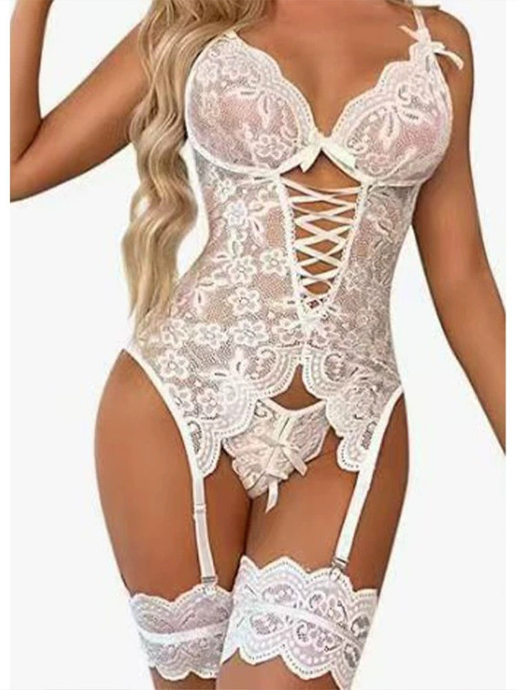 Lace Lingerie Set with Garter Belt