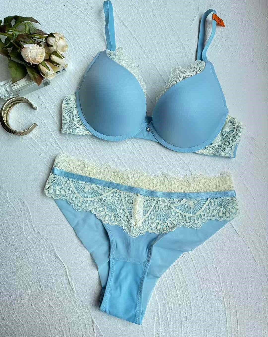 Sexy Lace Push Up Bra Set – Smooth Cup, Padded Underwire Lingerie