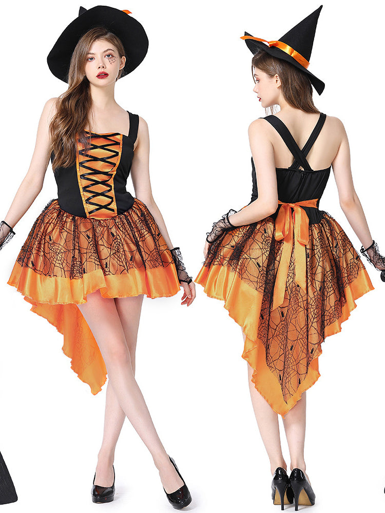 Spiderweb Witch Halloween Costume Set